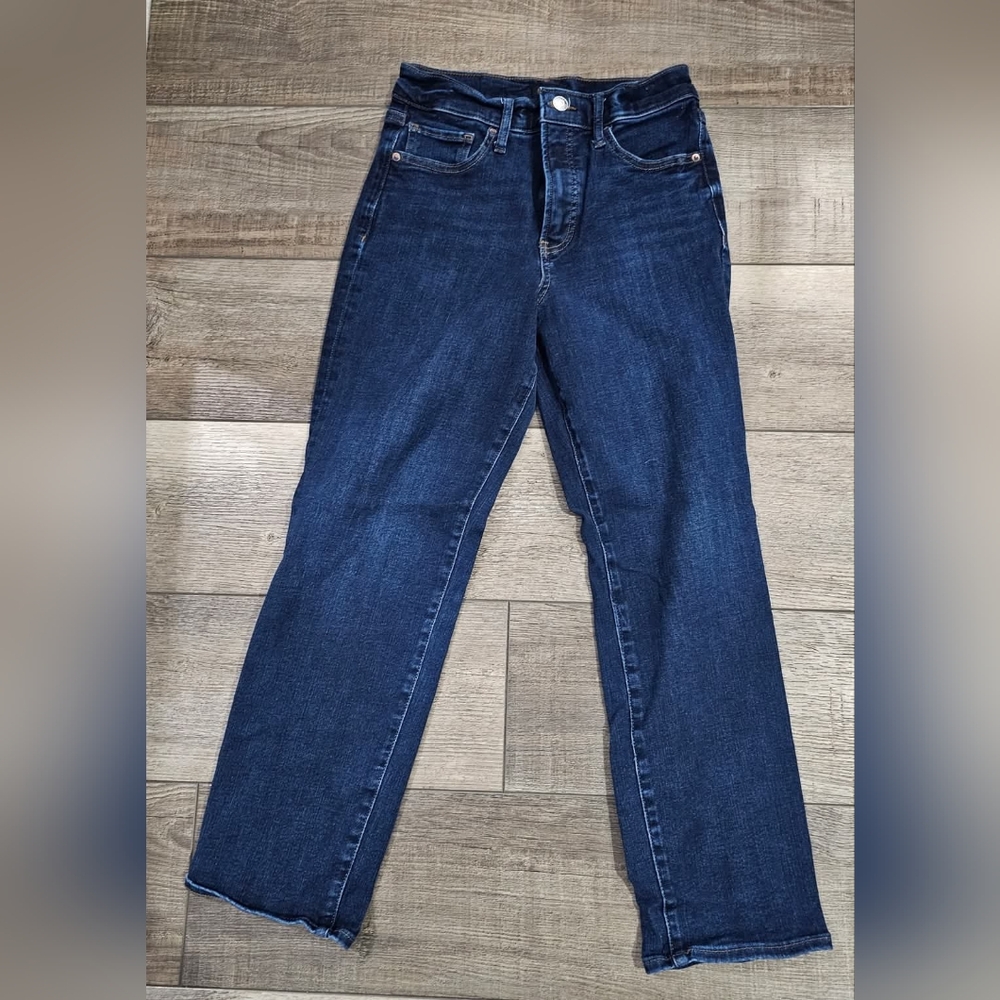 Express Women's Blue Jeans High Rise Straight 4R